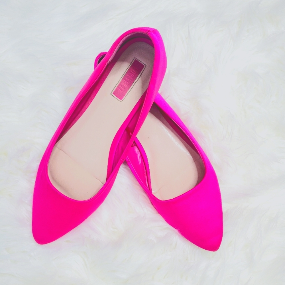 Neon/Hot Pink Flats/Shoes